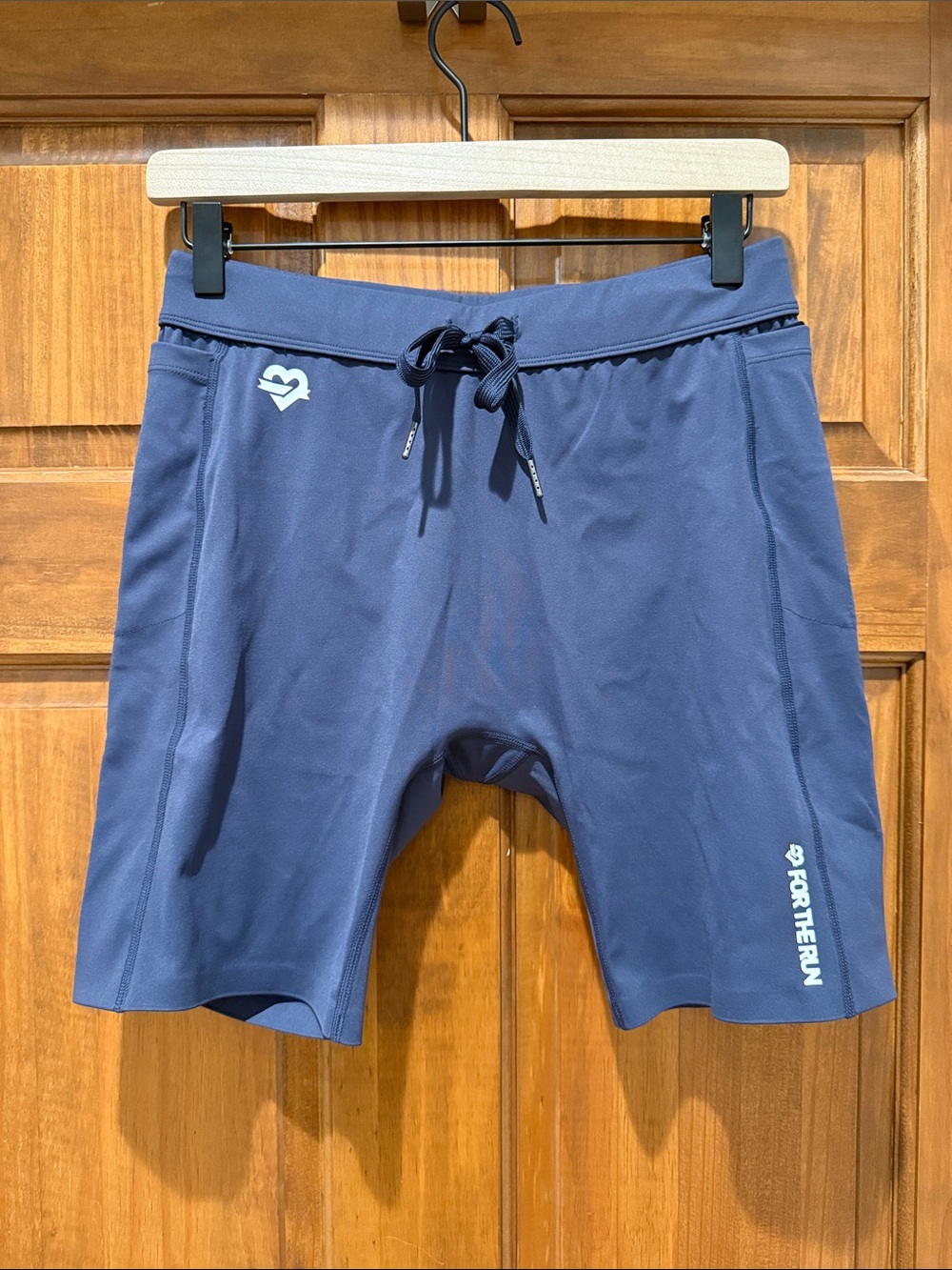 For the Run Men's Dark Blue Half Tights.
